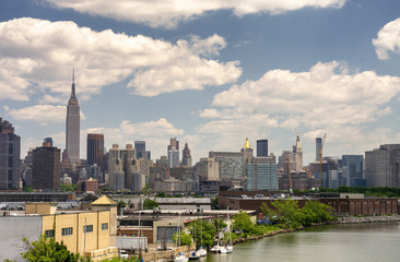 Fototapeta na wymiar Midtown Manhattan skyline from Queens, panoramic city view