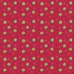 Colorful Virus Toy Covid-19 Pattern, Magenta Background
