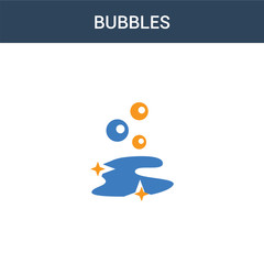 Fototapeta premium two colored Bubbles concept vector icon. 2 color Bubbles vector illustration. isolated blue and orange eps icon on white background.