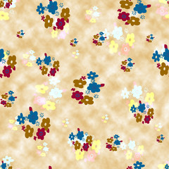 Elagance Seamless flower pattern with cloud background