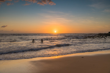 Fototapeta na wymiar Summer Surfing Sunrise