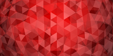 Fototapeta premium Abstract colorful mosaic background of translucent triangles in red colors