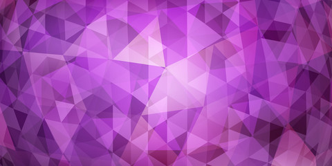 Obraz premium Streszczenie tło mozaika kolorowe przezroczyste trójkąty w kolorach fioletowym