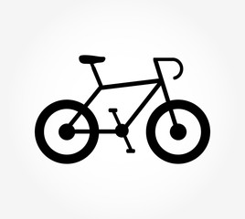 Fototapeta premium Bike icon. Bicycle. Sign for bicycles Isolated on white background. Cycling concept. Trendy flat style for graphic design, logo, web site, social media, UI, mobile app