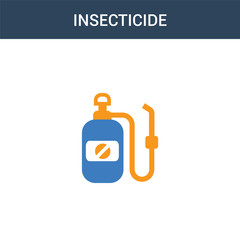 two colored Insecticide concept vector icon. 2 color Insecticide vector illustration. isolated blue and orange eps icon on white background.