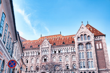 Hungarian parliament building along Danube river, Budapest - Hungary
