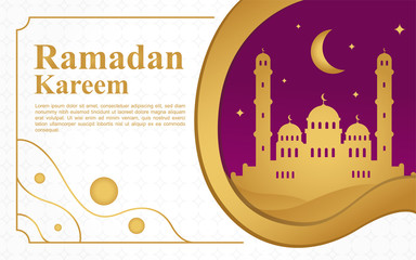 Ramadan Kareem or Eid mubarak greeting background Islamic.