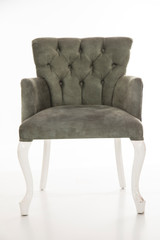 a retro chair in front of a white background