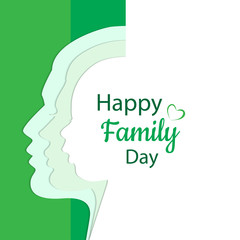 Happy Family Day card. 15 May. Vector illustration