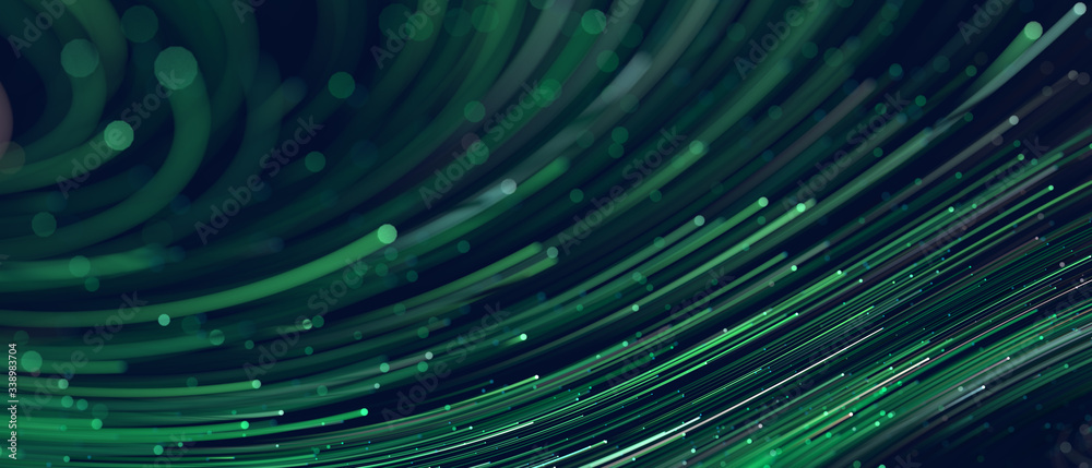 Wall mural abstract colorful technology lines big data flow