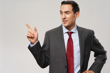 Business man in a suit emotions self confidence Professional