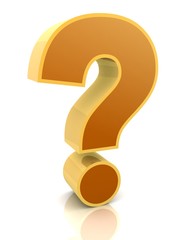 question mark 3d illustration isolated