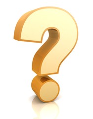 question mark 3d illustration isolated