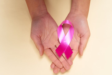 Tape in the hands of a charity foundation care