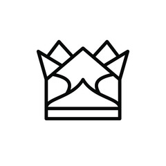 Crown Icon Best Logo Design Vector Emblem Isolated Illustration, King Template company , outline Solid Background White
