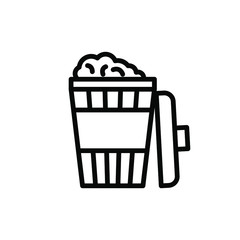 Trash Icon , Template Logo Business Company Simple Clean , Emblem Isolated Emblem Illustration Modern Delete Clear , Outlien Solid Background White

