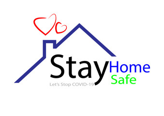 Stay at home save lives. Coronavirus Covid-19, quarantine motivational phrase.