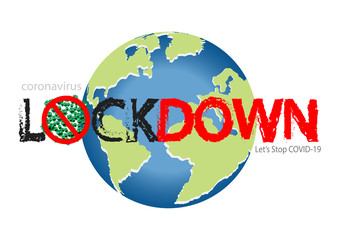  Lockdown Design Vector, Lockdown Coronavirus design Vector