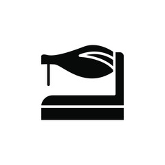 Sewing Machine Icon , Template Logo Design Fashion Clothing Company Emblem Isolated illustration , Simple Clean And Clear Outline Solid Background White
