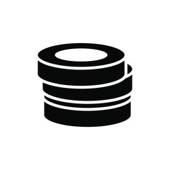 Sticky Tape Icon , Template Logo Business Tape Element Professional Design Emblem Isolated Illustration , Classic Best Company Outline Solid Background White
