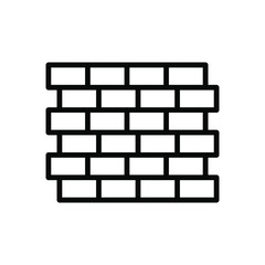 Brick Icon Clean And Clear , Template Logo Design For Business And Development , Contruction Design Simple Emblem Isolated Illustration , Best Professional Outline Solid Background White
