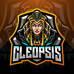 Cleopsis esport mascot logo design © Visink.art