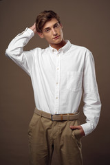 portrait of a handsome young man