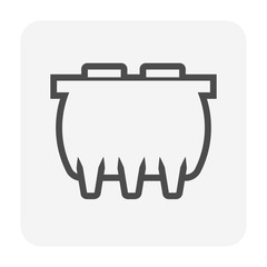 Septic tank vector icon. That sanitation equipment part of drainage system for installation or construction in underground for sewage or wastewater treatment by bacteria for home toilet and bathroom.