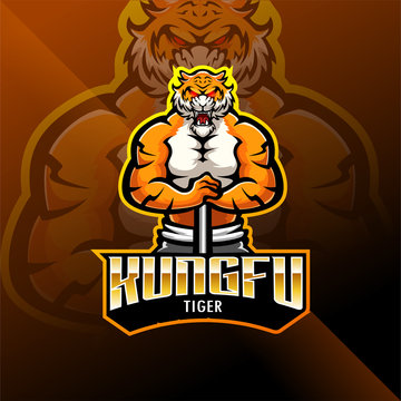 Kungfu Tiger Esport Mascot Logo