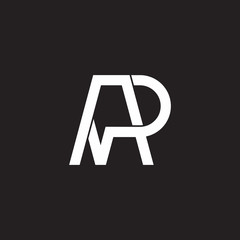 simple letter ap bubble talk line design logo vector