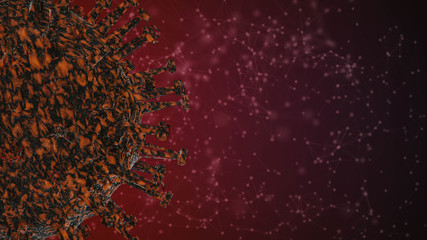covid-19 and spread of the viruses. Background with  Animation