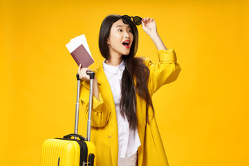 woman with a suitcase