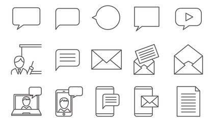 Vector illustration for brochure, ads, and web, line icons