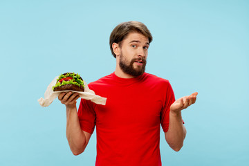 young man eating apple