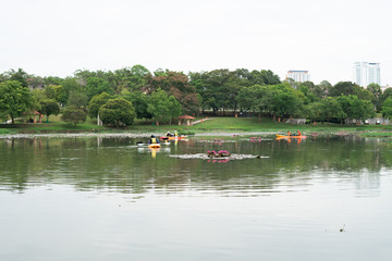 Kayaking or canoeing activity at the Lake in Malaysia.