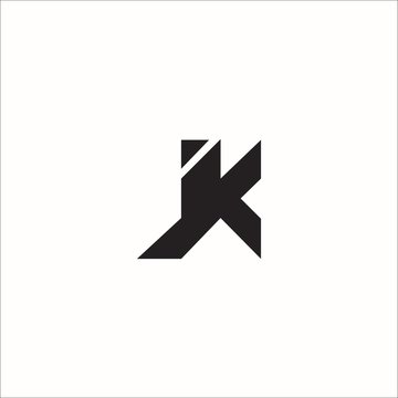 JK letter logo template vector