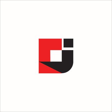 CJ letter logo template vector