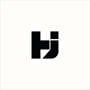 HJ letter logo template vector