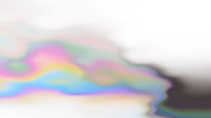 Rainbow color fluids pattern. Abstract background with calm gradient. Fashion iridescent illustration, beautiful trendy holographic wallpaper. Not trace, include mesh gradient. Vector EPS10