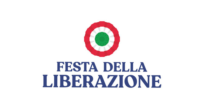 Italian national day, liberation fest. Italy cockade for independence commemoration. Vector design elements.
