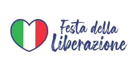 Italian national day, liberation fest. Italy independence commemoration. Vector design elements.