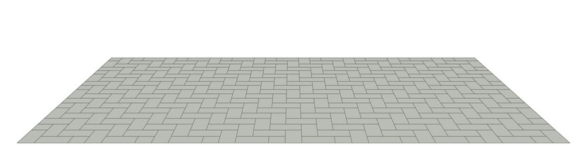 herringbone or zig zag floor tile pattern. perspective view illustration
