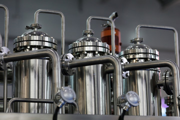 stainless steel tanks, pipes, and fittings