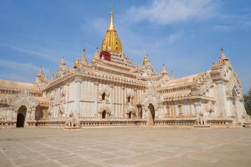 Naklejka premium The Ananda pagoda is one of best known and most beautiful temples in Bagan, Myanmar, Burma. 