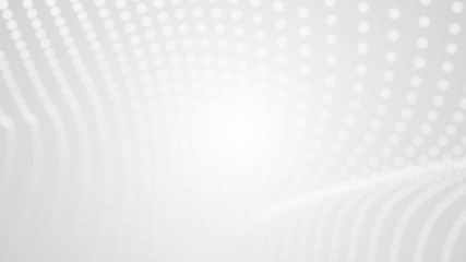 Dot white gray wave light technology texture background. Abstract big data digital concept. 3d rendering.