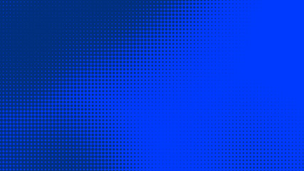 Fototapeta premium Dots halftone blue color pattern gradient texture with technology digital background. Dots pop art comics style with summer concept design.