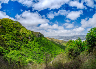 mountain landscape with clouds