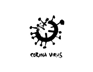 코로나 바이러스 / 손으로 그린 COVID-19