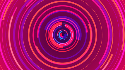 Circle pink neon lines technology Hi-tech blue background. Abstract graphic digital future concept design.