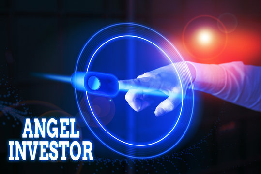 Conceptual Hand Writing Showing Angel Investor. Concept Meaning High Net Worth Individual Who Provides Financial Backing